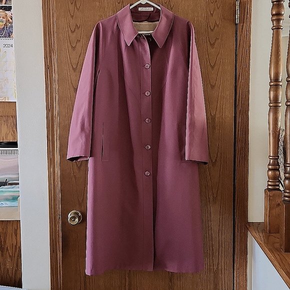 Vintage Misses Size 16R Misty Harbor ILGWU removable lining  Dark Rose Coat - Picture 3 of 15